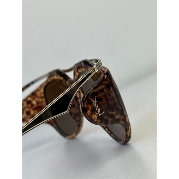 NEW Saint Laurent SLM137 Amelia Brown Havana Sunglasses - Picture 5 of 6